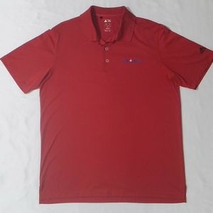 Men adidas Pure Motion Red USA Golf Polo L